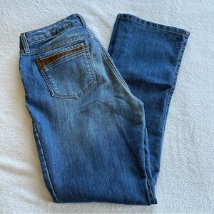 Style & Co. Blue Bootcut Denim with Leather Accents